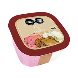 Chantilly, d. de leche y frutilla